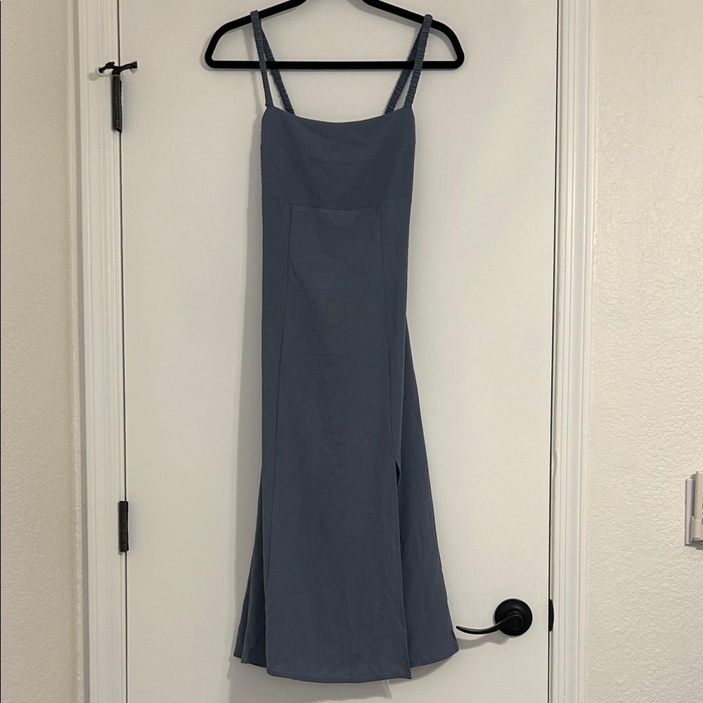 Forever 21 Blue Midi Backless Dress